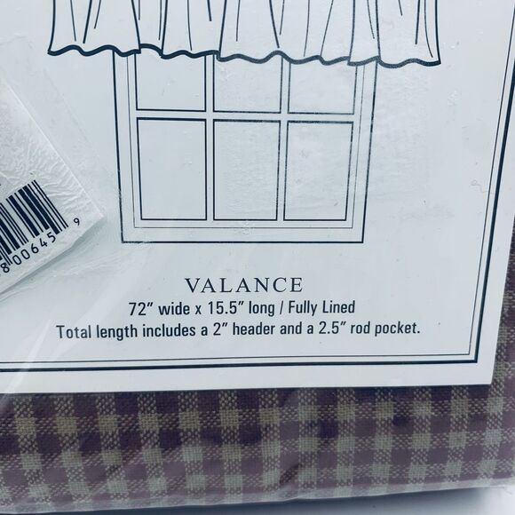 Home Collection by Raghu Red Check Newberry Gingham Valance 72x15.5” #vl670017 - Picture 6 of 6